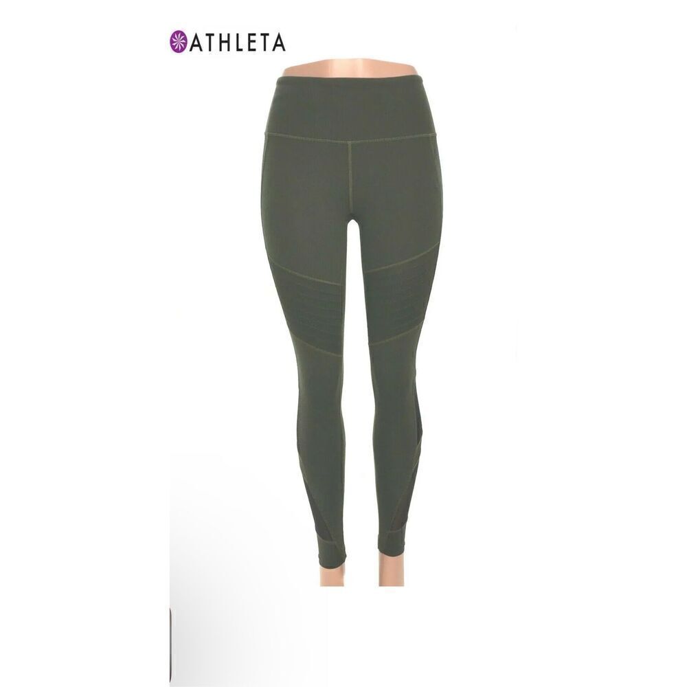 Athleta Leggings Tummy Control High Rise Women’s Size S Green Olive